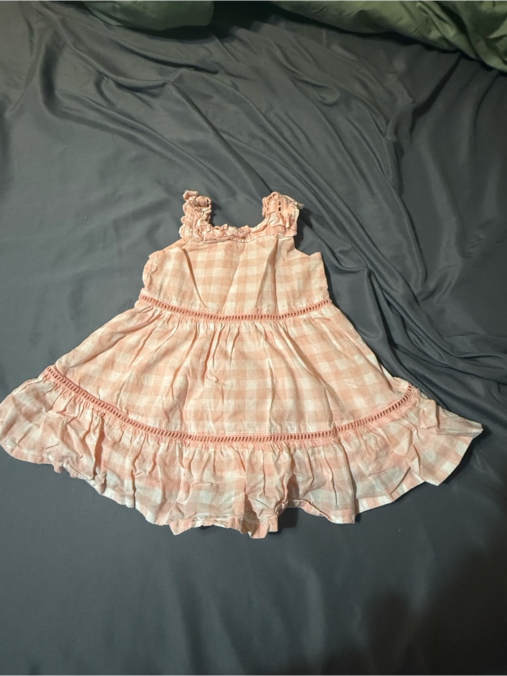 Janie and Jack Pink Gingham Ruffle Sundress